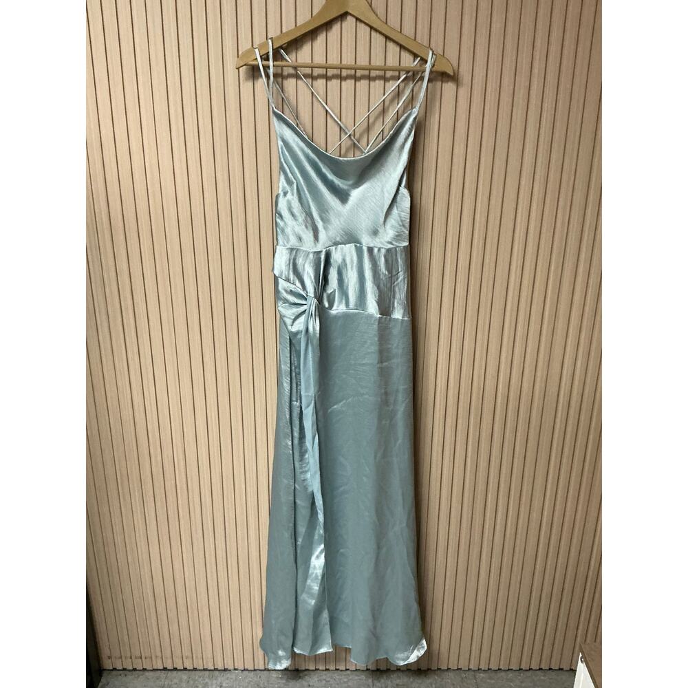 ASOS Satin Maxi Dress Strappy Back Slip Size 6